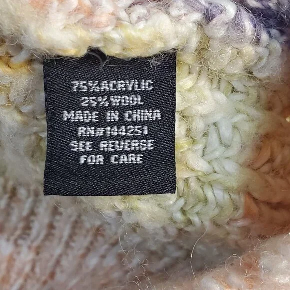 Moon and Madison boutique womens size XS cropped multi colored/striped sweater - Picture 13 of 13